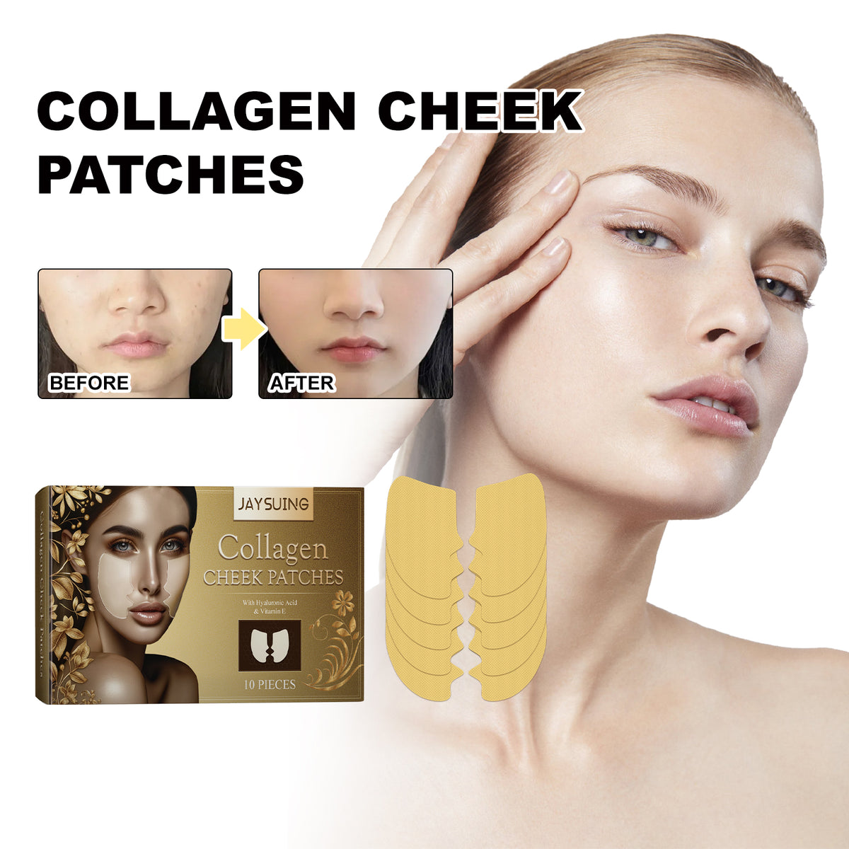 Collagen Cheek Patches, Lighten Fine Lines And Tighten Facial Skin Patch