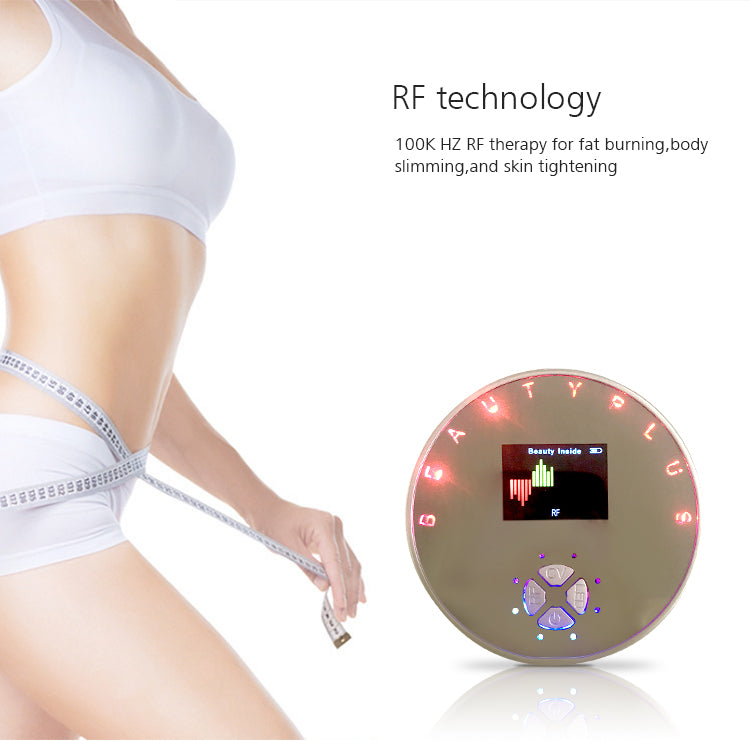 RF Beauty Instrument Shaping Slimming Ultrasonic Color Light Micro Current Slimming Household Fat Explosion Instrument Beauty Instrument