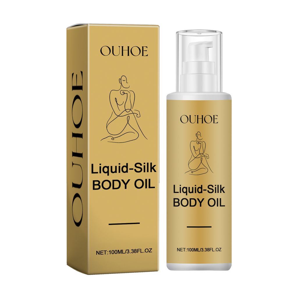 Liquid Silk Body Essence Oil, Anti-Wrinkle Hydrating Repair Chicken Skin Firming Beauty Body Care Oil
