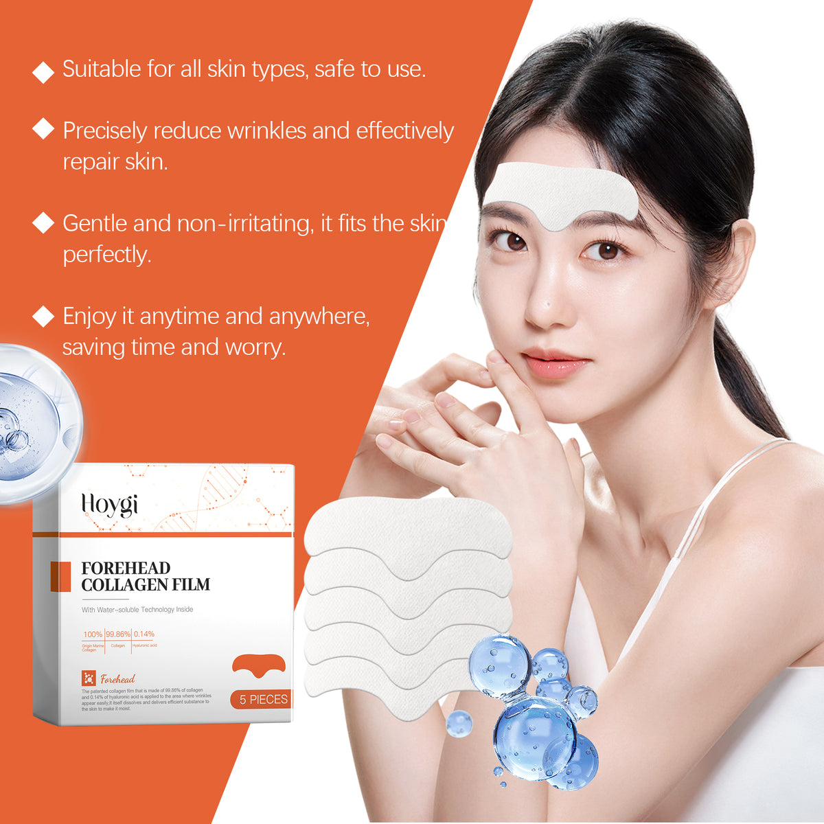 Hydrolyzed Collagen Patch Moisturizing, Firming, Whitening, Moisturizing And Lifting Forehead Patch