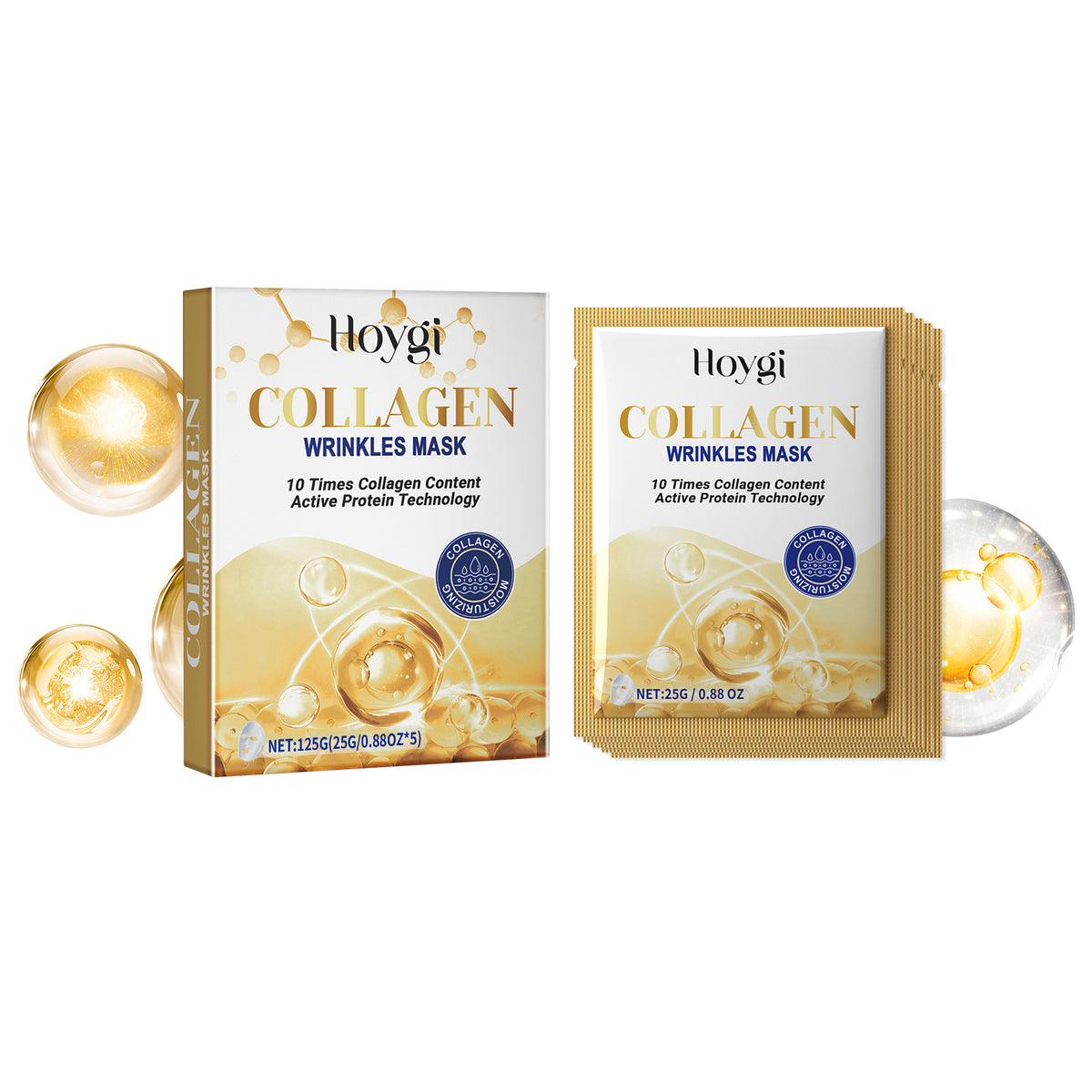 Collagen Wrinkles Mask, Moisturizing, Moisturizing And Firming Facial Skin, Cleaning, Anti-Wrinkle, Anti-Aging Eyes