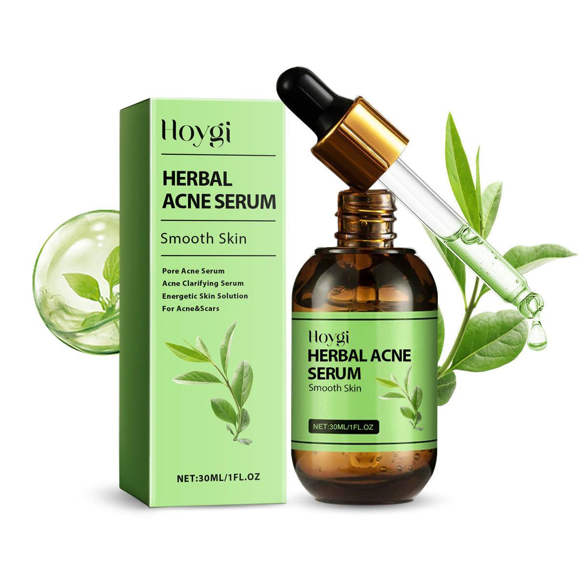 Herbal Acne Serum, Reduce Acne Pimples With A Comprehensive Moisturizing Moisturizer